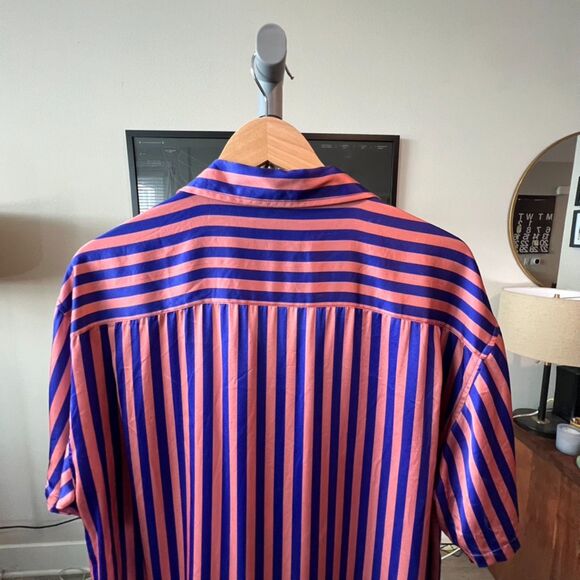 Stussy - Silk Striped SS Shirt (#1110233) - Pink, Blue - Picture 6 of 7